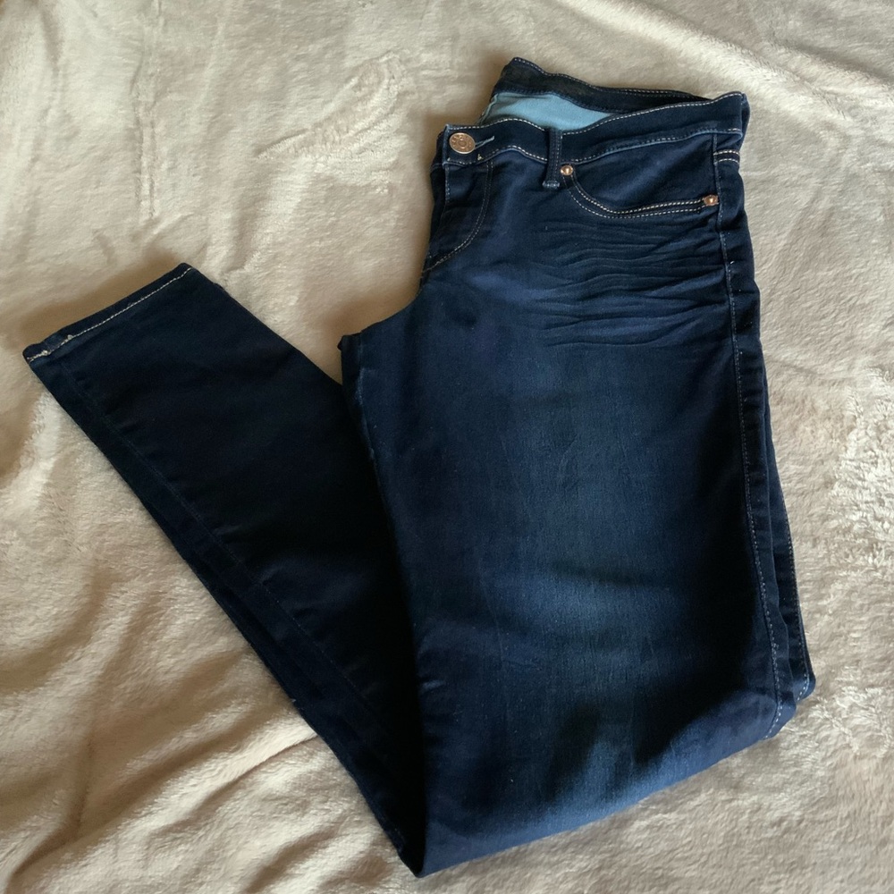 Express Women's Dark Blue Skinny Jeans